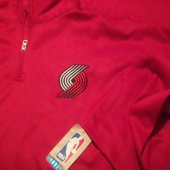 Men's Red Majestic NBA Brand Portland Trailblazers Pullover Jacket.Size 5XL. - Picture 6 of 6